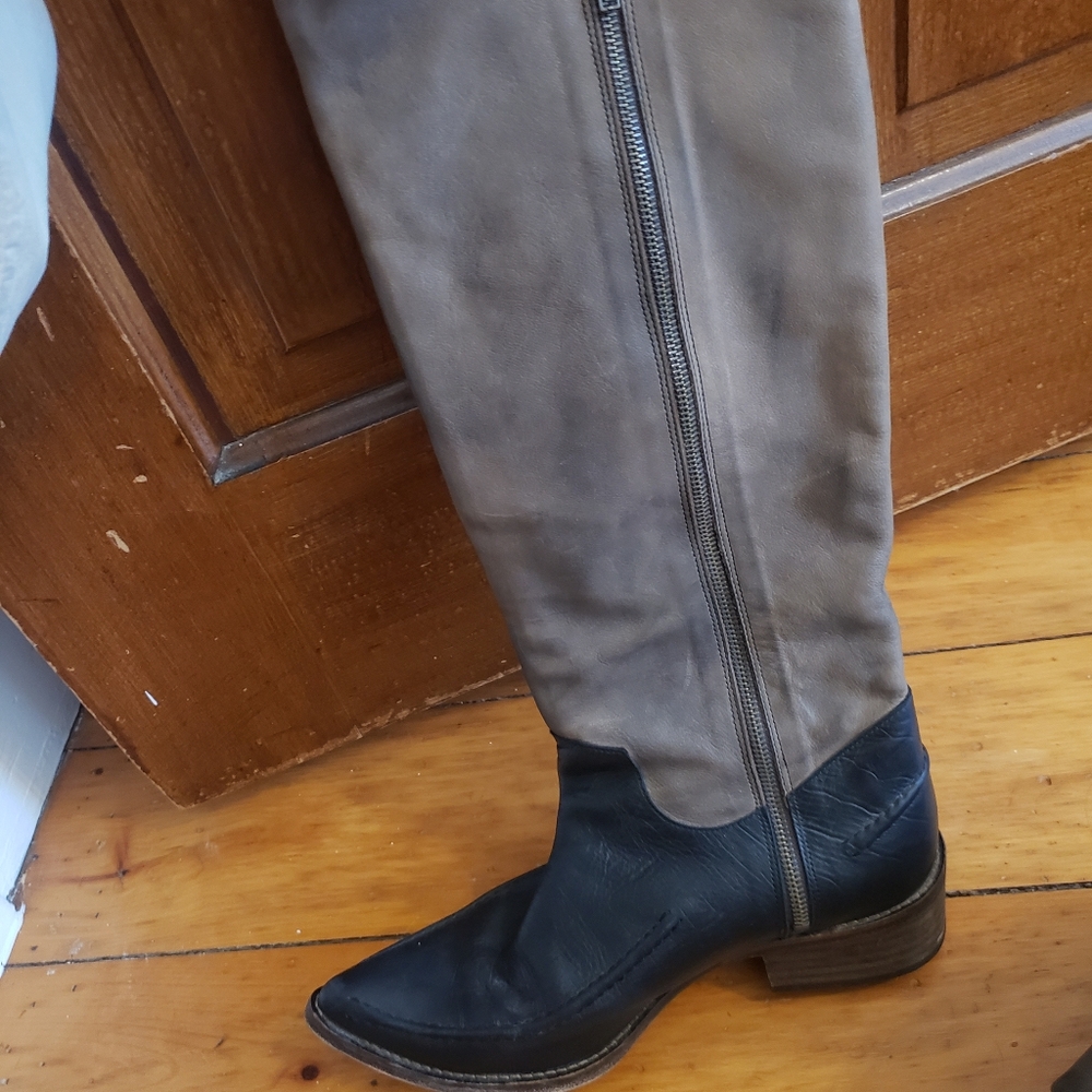 Free People 2-tone Cowboy Boots - Picture 3 of 8